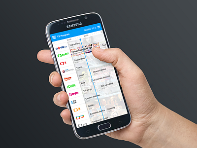 TV Guide UI app design guide interface light mobile seznam.cz simple tv ui ux