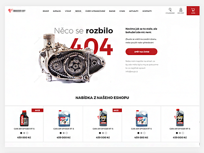 Eshop 404 error page 404 construction ecommerce error eshop motorcycle red store ui under ux webdesign