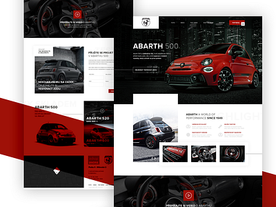 Abarth web concept abarth automotive car clean interface onepage ui ux vehicle web webdesign