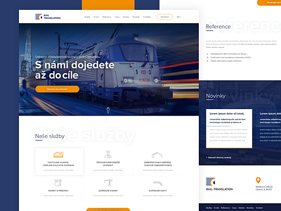 Rail company webdesign design homepage inspiration landing layout modern rail train ui ux webdesign website