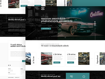 Old Car Museum Webdesign car classic creative design interface layout luxury museum onepage ui ux webdesign