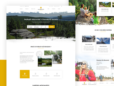 Hotel Resort Webdesign booking concept forest hotel landing mountain page simple ui ux web webdesign