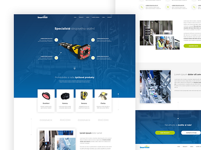 Industry sensor company webdesign blue clean design industry landing page technology trend ui ux web webdesign