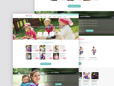 Baby sling webdesign