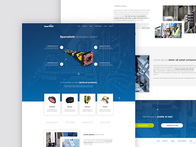 Industry sensor company webdesign blue clean design industry landing page technology trend ui ux web webdesign