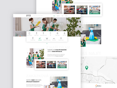 Cleaning company webdesign UI clean design homepage interface landing minimal modern page ui ux web webdesign