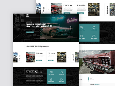 Old Car Museum Webdesign car classic creative design interface layout luxury museum onepage ui ux webdesign