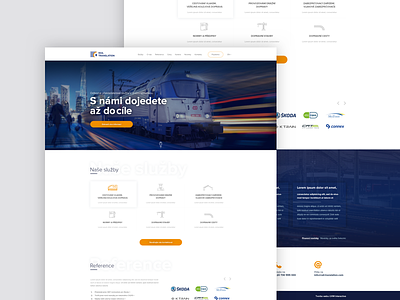 Rail company webdesign design homepage inspiration landing layout modern rail train ui ux webdesign website
