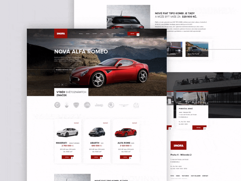 Car seller webdesign concept abarth automotive car clean interface onepage ui ux vehicle web webdesign