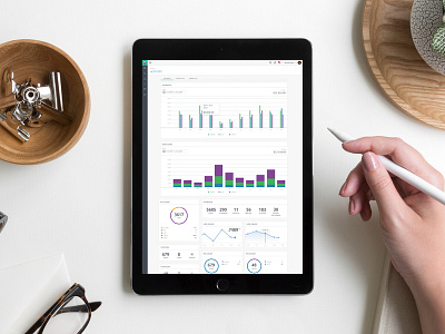 Dashboard chart dashbaord data visulization design digital dsp grid ipad ui ux