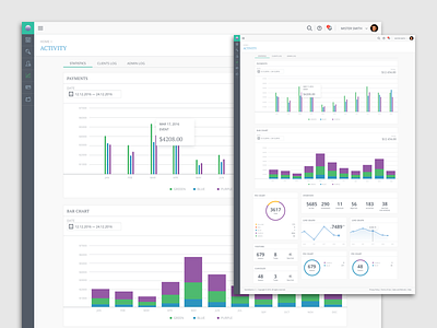 Dashboard chart dashbaord data visulization design digital dsp grid ipad ui ux