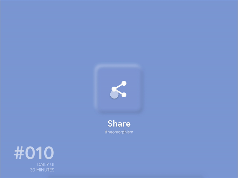 010 Social Share 100 day ui challenge 100 days of ui app daily 100 challenge dailyui design minimal neumorphism ui ux