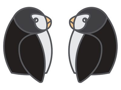 Penguins flat line art penguin penguins vector