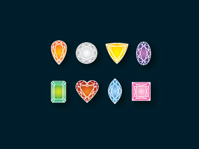 Cuts... cool cuts gemstone illustrator vector