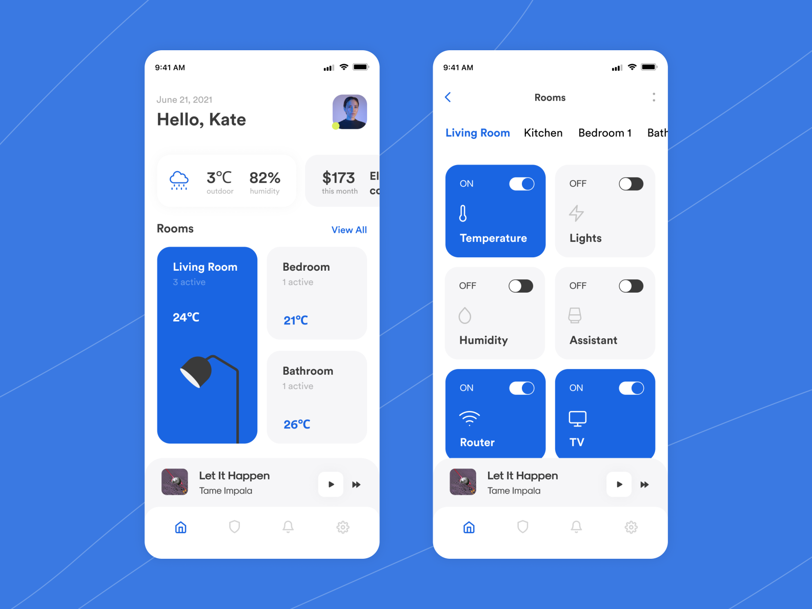 Smart House App by Katya on Dribbble