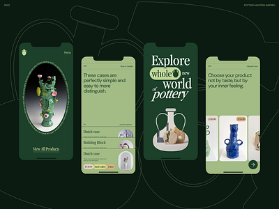 Pottery Masters Shop app branding design graphic design illustration landing logo minimal mobile pottery ui ux vector web website