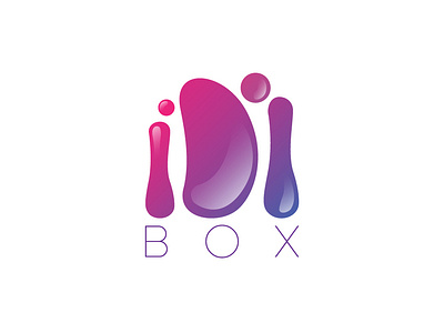 idibox organization birthday degrade design entertainment fun idibox indigo logo organization party pink vector