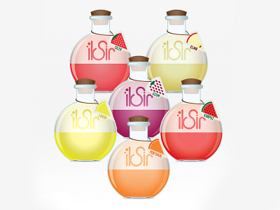 iksir fruit soda • packaking design bottle branding fruit iksir logo packaging design poster potion soda vector