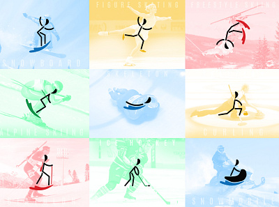 Erzurum Winter Olympics Pictograms design erzurum logo olympic pictogram sport vector winter