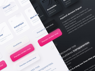 Ardentis Orthodontics UI kit brand branding dark dark mode dark ui figma guideline kit light shadow typography ui user interface ux uxui