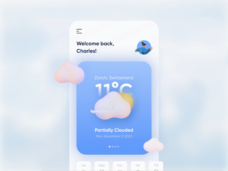Figmotion test animation cloud colorful design figma forecast interaction mobile mobile app mobile app design sign in sign up snow storm sun ui uidesign user interface ux weather