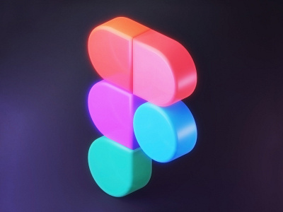 Figma 3D logo 3d 3d art 3d illustration 3d logo blender blender 3d colorful colors emitter figma figma design glow light logo logodesign vector