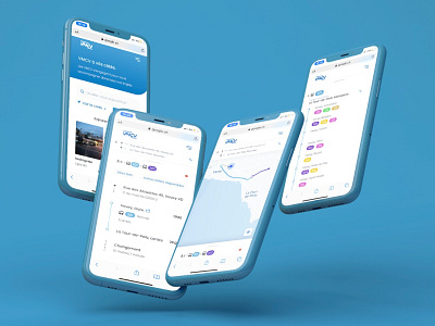 VMCV website blue bus colorful design figma map mobile transport ui user interface ux uxui