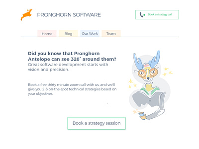 New Pronghorn Website animal antelope branding design illustration art pastels pronghorn vector web design
