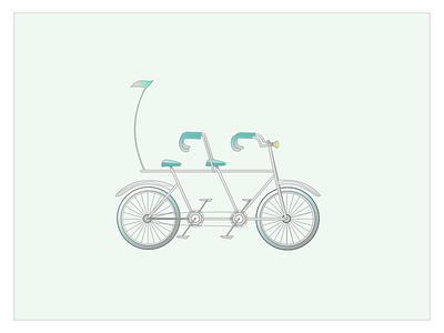 Tandem Bike agency bicycle bike brand creative cycle design illustration logo sketch tandem tandem bike