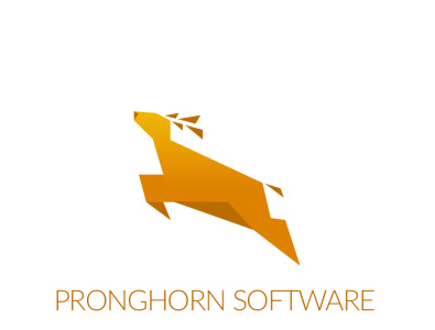 Pronghorn Software logo animal animal logo antelope fast gradient pronghorn tangram