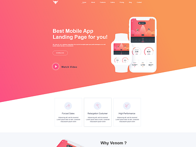 Best mobile app landing page for you!