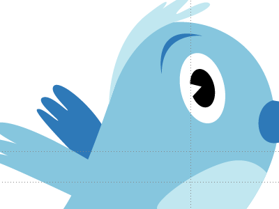 Capture Twitter bird blue logo social twitter vector