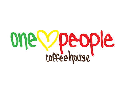 One Love People Coffeehouse - logo bob marley coffee shop coffeehouse custom font handletter illustrator package design sticker