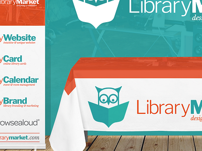 Library Market Tradeshow Kit banner booth conference public library tablecloth tradeshow