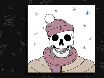 Inktober 2019 "Frozen" art fairytale flat halloween design illustration inktober2019 skull vector