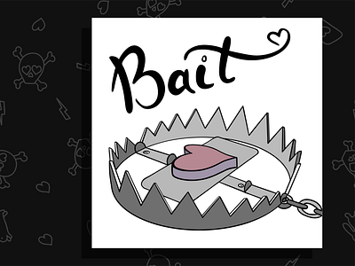 Inktober 2019 "Bait" art bait dark design flat halloween design icon illustration inktober2019 love print trap vector