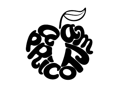 lettering logo for apricot jam