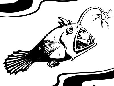 inktober 2020. Day 1. Fish affinitydesigner art design fish flat graphic icon illustration ink inktober inktober2020 ipadproart poster print sticker vector