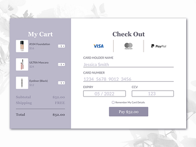 002 Credit Card Checkout checkout form dailyui dailyui 002 uiux