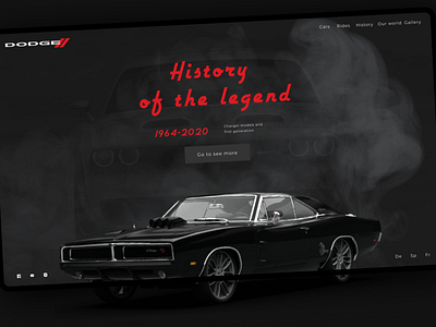 History of Dodge CHARGER 1964 - 2020 ui ux web website website design