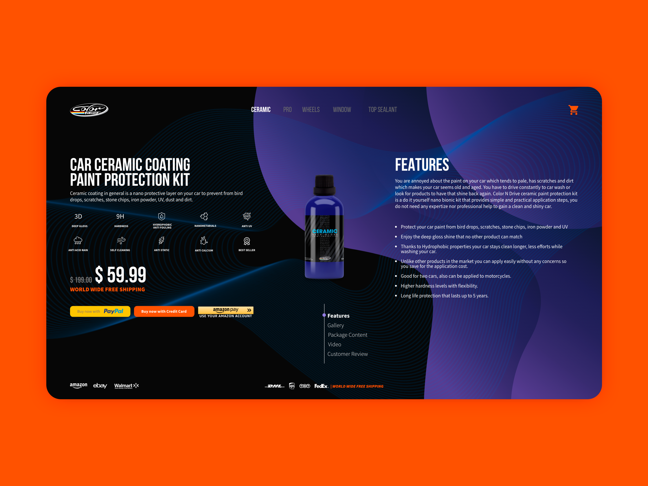 Product Page Features ( Color N Drive ) by Burak Fatsa on Dribbble