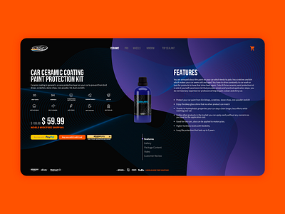 Product Page - Features ( Color N Drive ) branding design illustration minimal one page product page ui ux web web design website website design