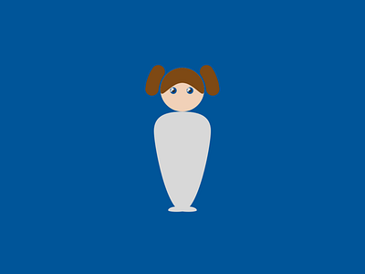 Princess Leia cute female protagonist illustration princess princess leia star wars ui vector