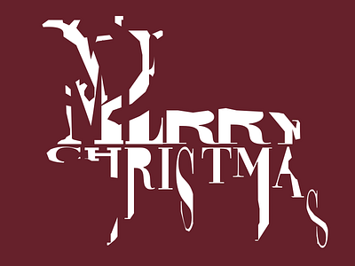 Merry christmas - my deer christmas christmas card christmas eve christmas flyer deel illustration deer deer illustration merry christmas rudolph typographic typography typography art typography design