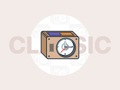 Classic Clock design icon illustration vector