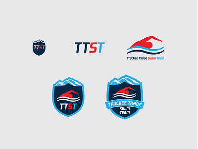 Truckee Tahoe Swim Team Identity badge block california coaching logo design mountains non profit swim team swimming truckee tahoe ttst