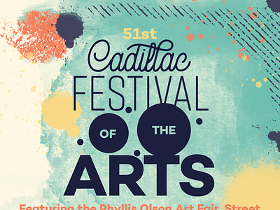Cadillac’s Festival the Arts Logo and Brand Styling art festival branding cadillac craft fair fine art lettering logo michigan made watercolor