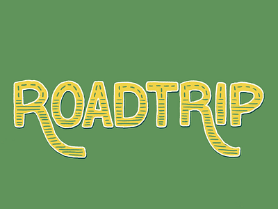 Road trip lettering green lettering road trip sans serif spring