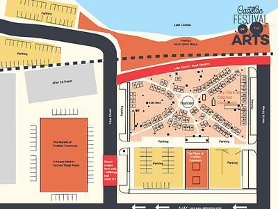 Cadillac Festival of the Arts Vendor Map