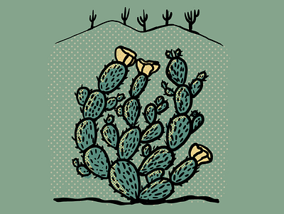 Cactus Series - Image 07 adobe illustrator arizona cactus design graphic designer illustration lettering michigan prickly pear procreate vector